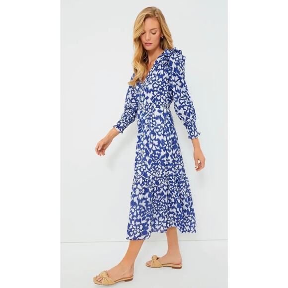 TUCKERNUCK Banjanan IKAT Floral Bluing Pearl Dress NWT Size XS - Picture 3 of 12